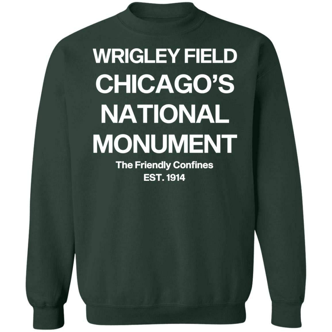 ThirtyFive55 ThirtyFive55 Wrigley Field: Chicago\'s National Monument Crewneck Sweatshirt Dark Heather L