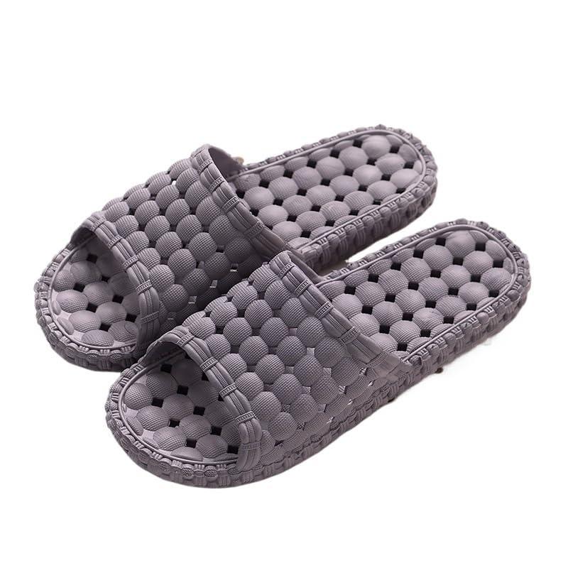 HOLLYWEED Shower Shoes Quick Dry Anti Slip Slippers Women Men Shower Sandals With Drainage Holes Home Bathroom Slides For Bedroom Swimming Pool College Dormitory Gym Beach ( Color : Black , Size : 11/12 )
