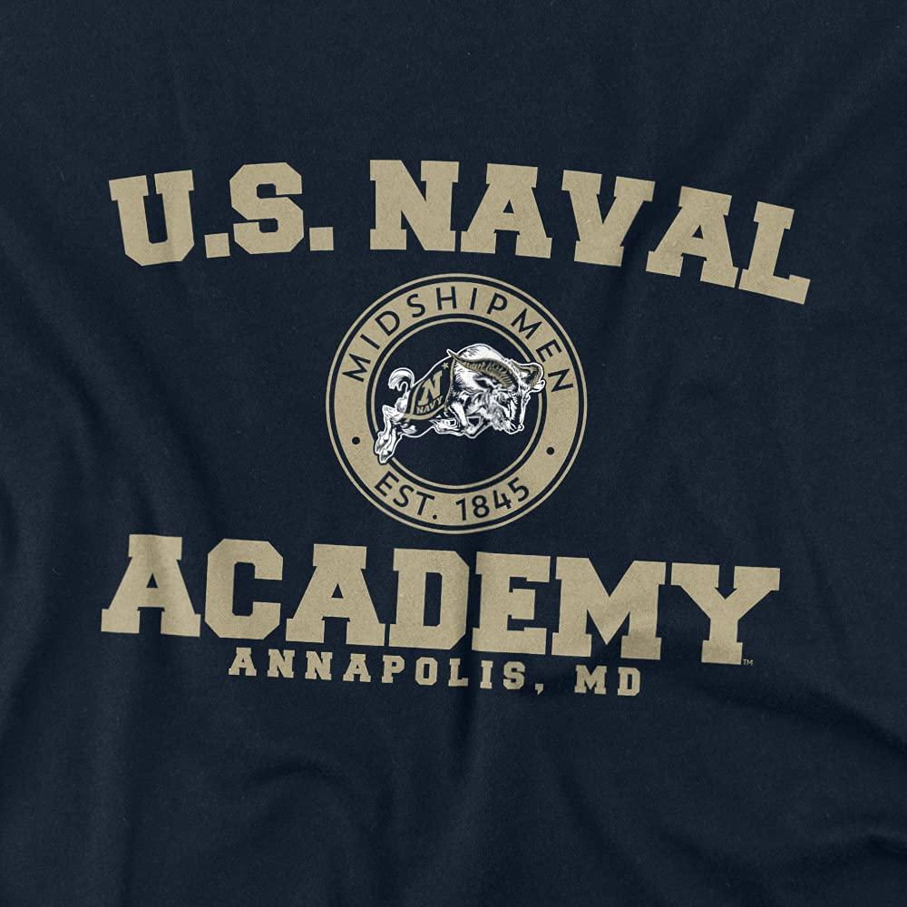 LOGOVISION Us Naval Academy Official Circle Logo Unisex Adult T-Shirt, Circle Logo, 4X-Large