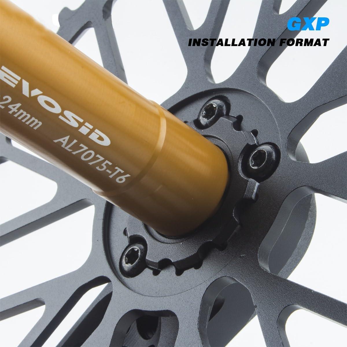 LSRRYD LSRRYD GXP Bike Crankset 160mm 165mm 170mm 175mm Road Bicycle Sprocket 40T 42T 44T 46T 48T Aluminum Alloy Crank Arm Set for 8/9/10/11/12 Speed(42T,165mm)