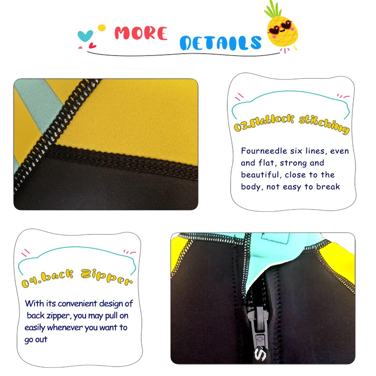 NATYFLY NATYFLY Kids Wetsuit, 2.5mm Neoprene Thermal Swimsuit, Shorty Wetsuit for Girls Boys and Toddler, Short Sleeve Kids Wet Suits for Swimming