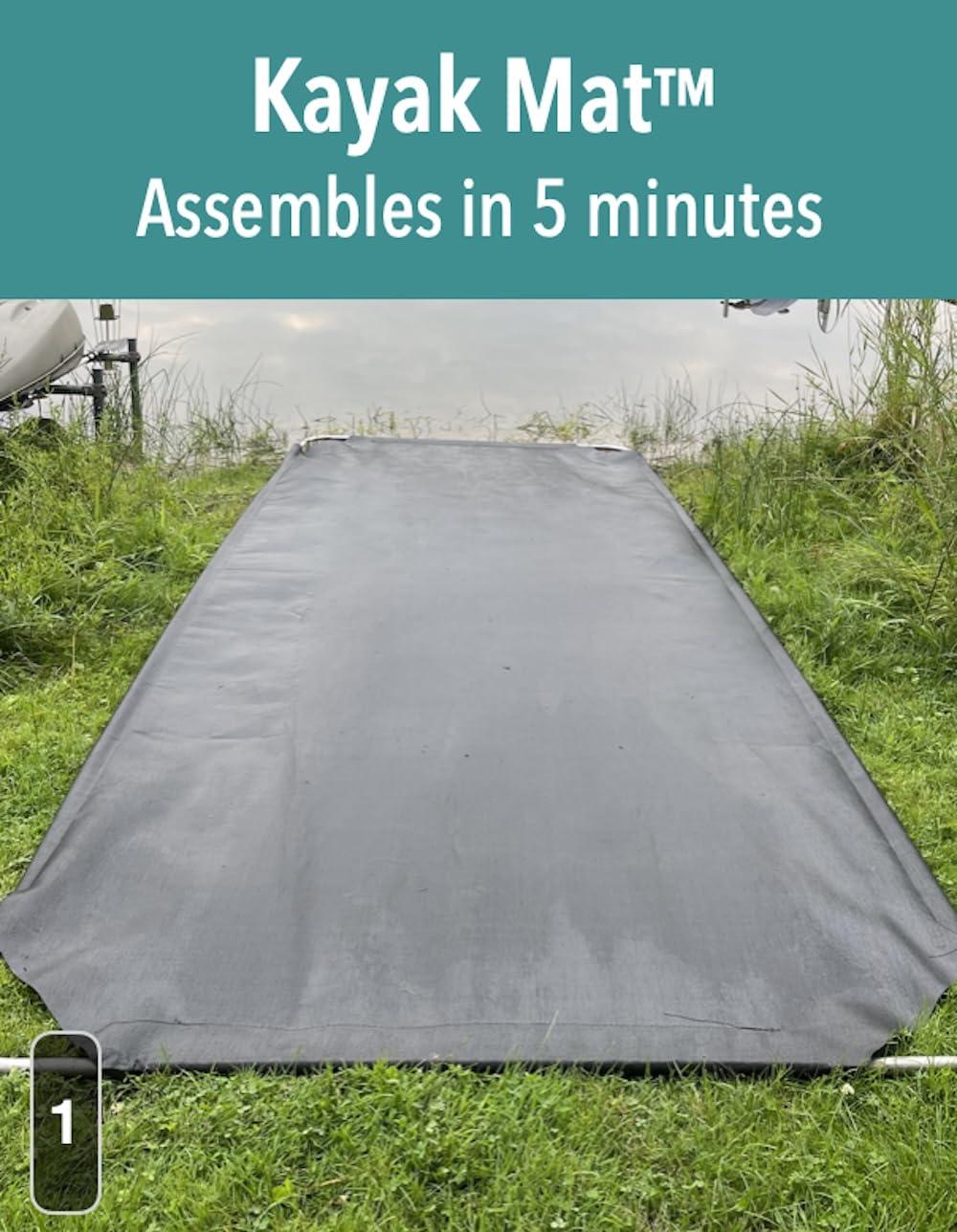 LakeMat Kayak Mat - Premium Watercraft Launch Pad - Durable Geotextile & Aluminized Steel Frame