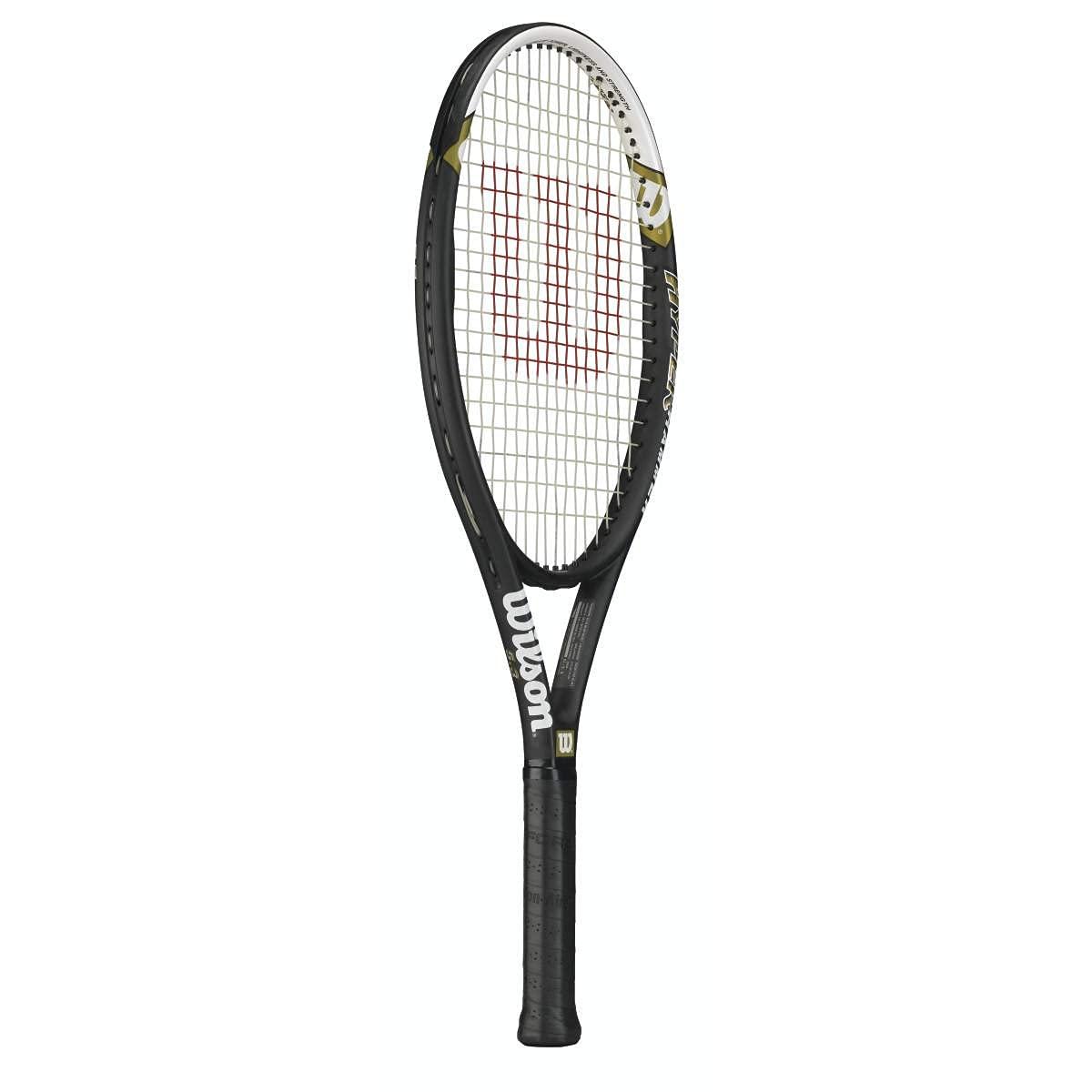Do It Tennis Wilson Hyper Hammer 5.3 Oversized/Extended Tennis Racquet (4 1/8\" Grip) Set or Kit Bundled with a Navy/White Advantage 2-Pack Tennis Racket Bag and a Can of Tennis Balls