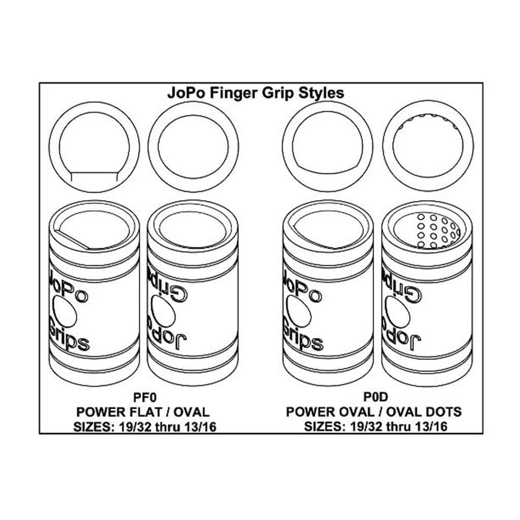 Bowlerstore Products Bowlerstore Products JoPo Power Oval/Oval Dots Finger Insert Black- Pack of 2 51/64