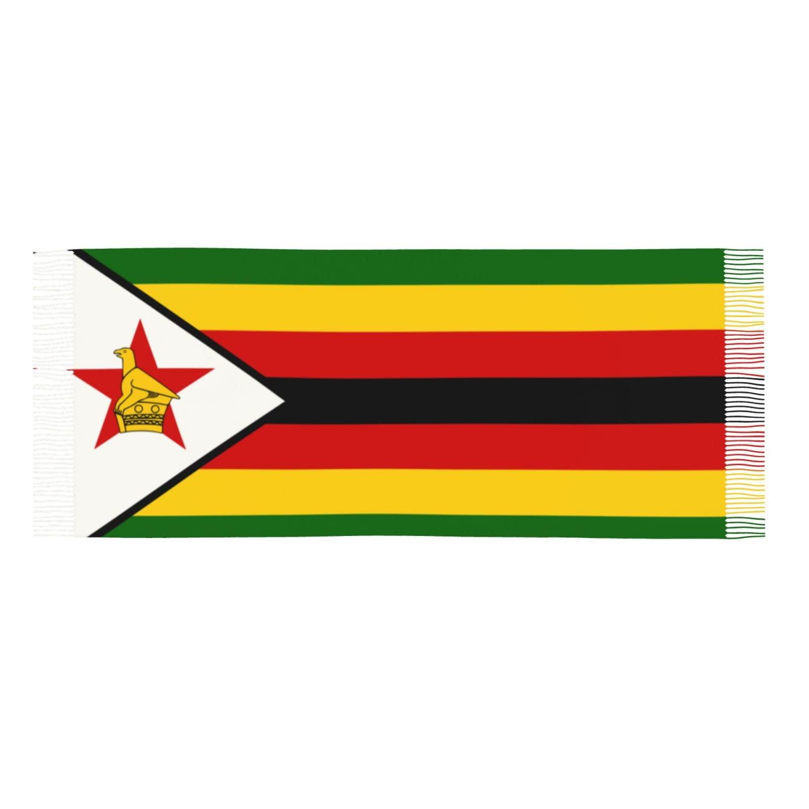 NineFit Basics Flag Of Zimbabwe Scarf For Women And Men Winter Warm Scarves Fashion Large Wraps, And Shawls