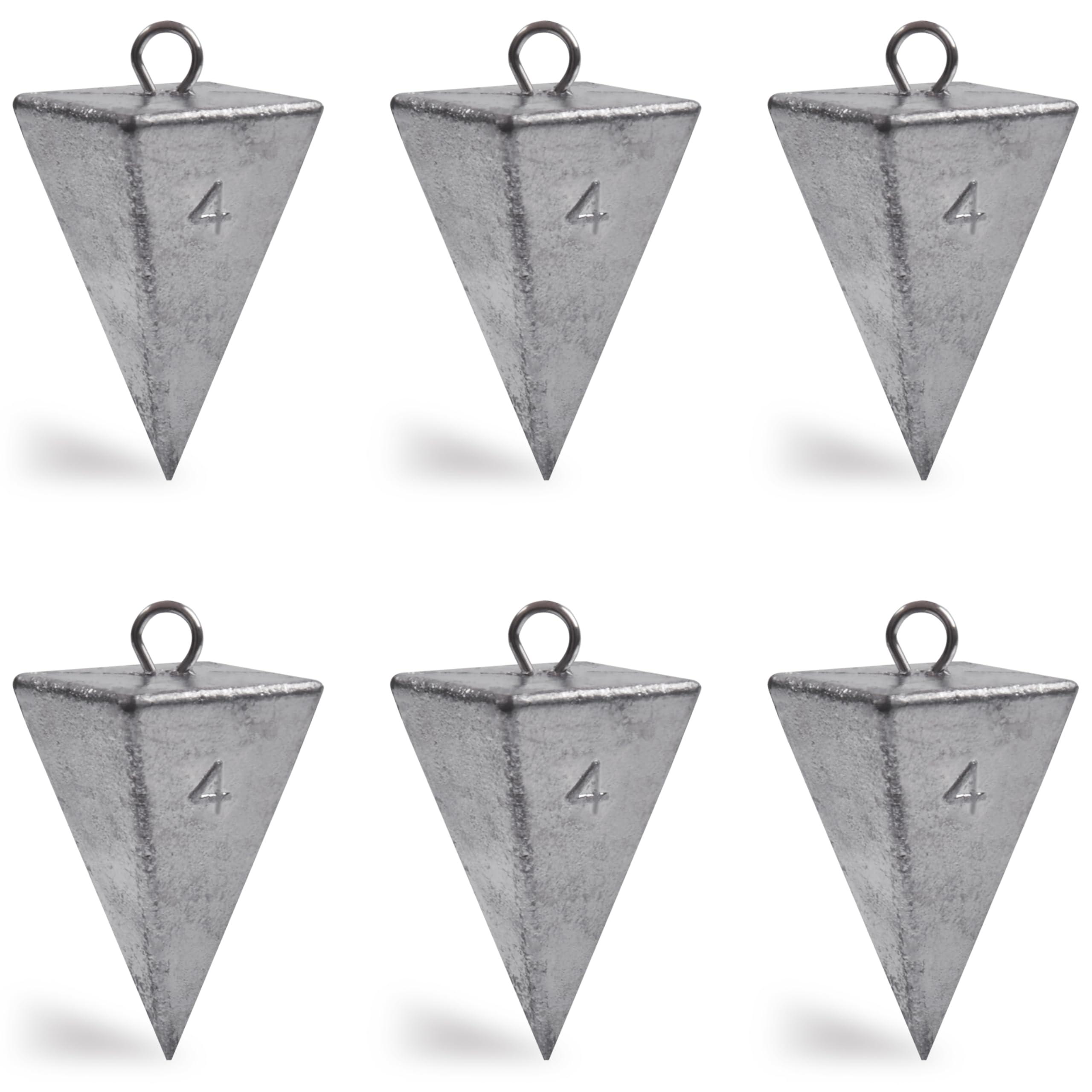 SILANON Pyramid Sinkers Fishing Weights Fishing Sinker Weights Pyramid Weights Surf Fishing Weights Saltwater Ocean Fishing Gear Tackle 1oz 2oz 3oz 4oz 5oz 6oz 8oz
