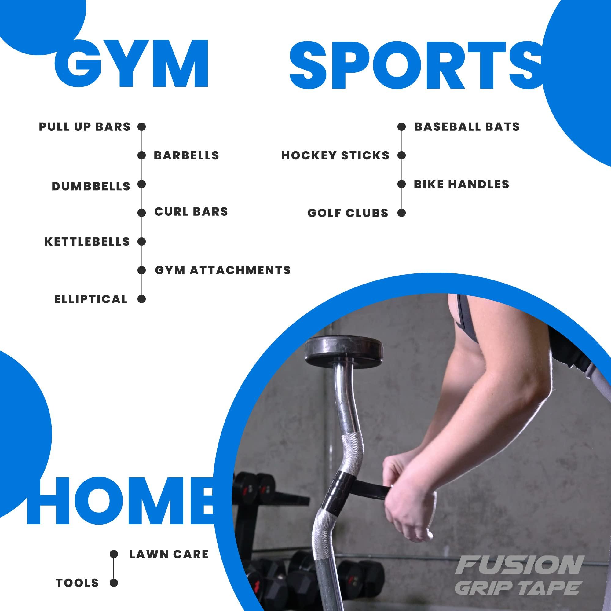 Core Prodigy Core Prodigy Fusion Grip Tape - Silicone Rubber Wrap for Pull Up Bars, Barbells, Dumbbells, Sports and Gym Equipment, and Tools (10 Foot, White)