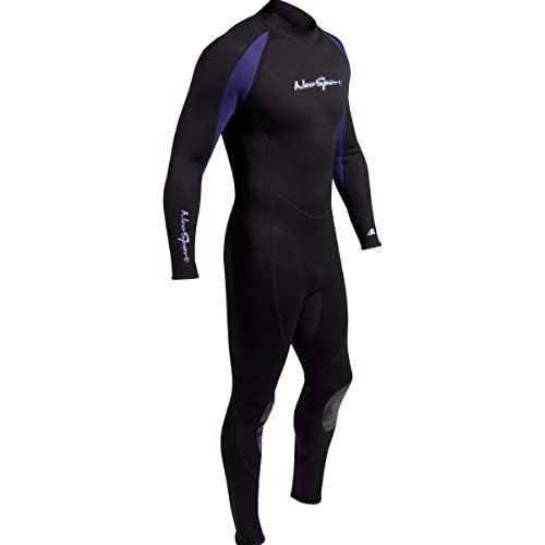 Neo-Sport NeoSport 7/5mm Men\'s Jumpsuits Scuba Wetsuit-Black/Blue-Medium