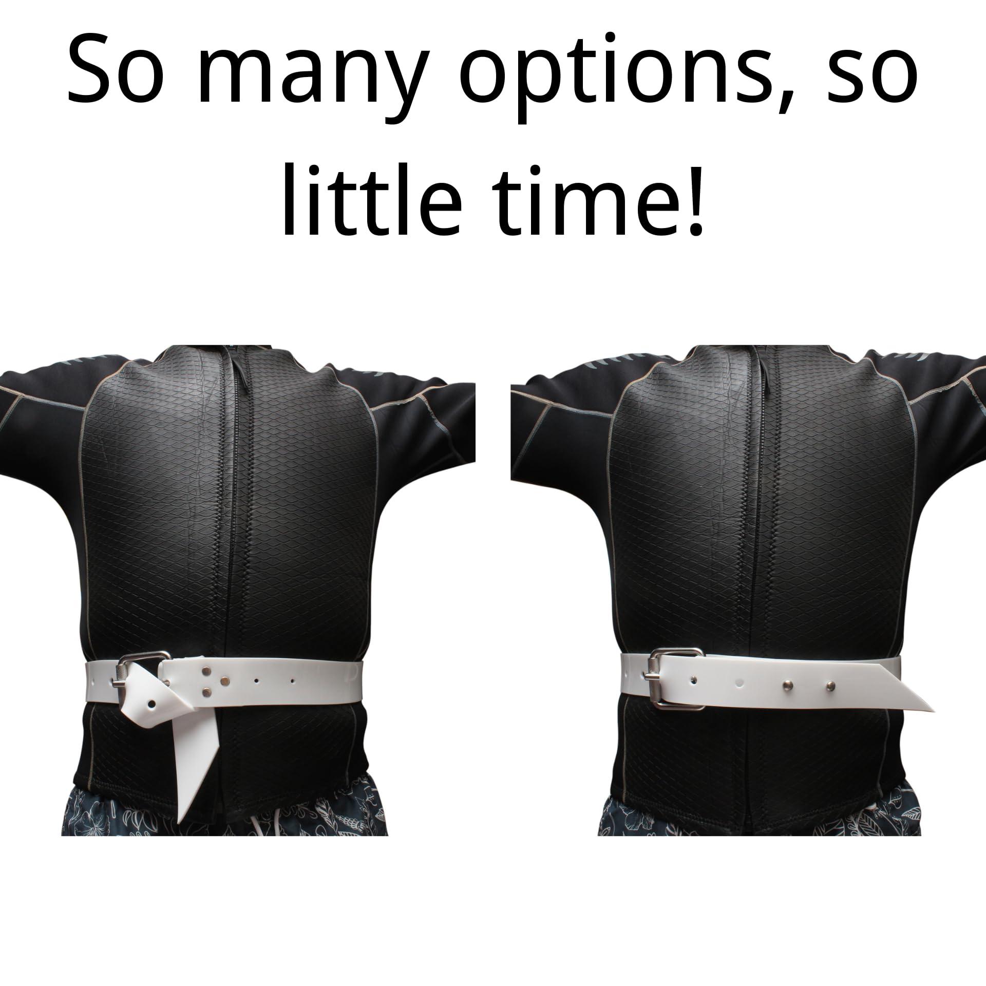 DiveTec DiveTec Silicone Diving Weight Belt 54" (138cm) with Detachable Stainless Steel Fastening Studs Ideal for Freediving & Spearfishing
