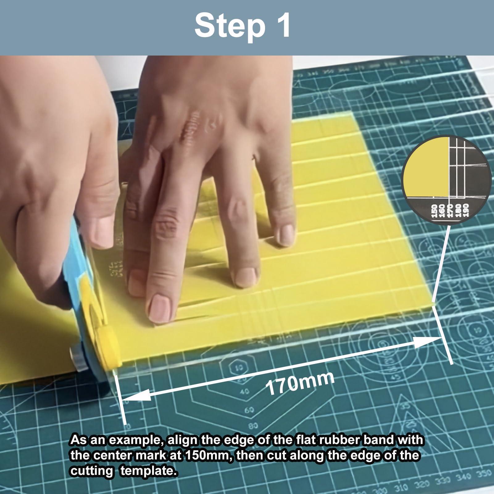 tetotak tetotak Slingshot Flat Band Cutting Template DIY Professional Competition Taper Band Catapult Outdoor Hunting Tools Cutting Accessories (Taper 20-12, Length 150-190mm(5.9-7.5 inches))