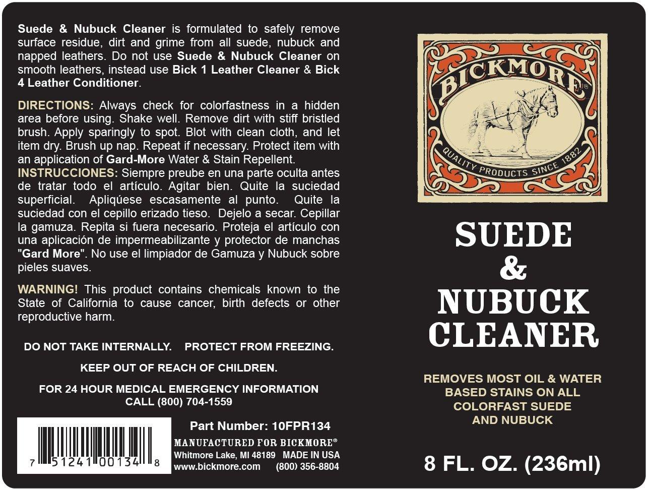 Bickmore Bickmore Suede & Nubuck Cleaner - Remove Water Dirt Oil Stains From Shoes Boots Purses Handbags & More 8 fl oz