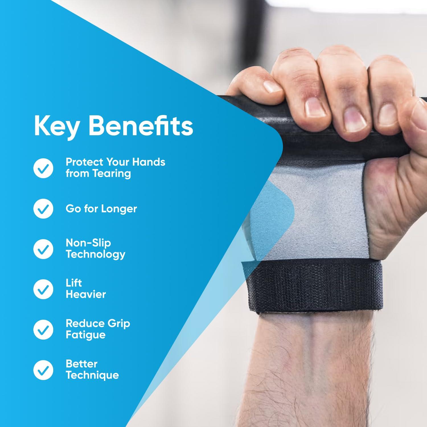 YNR YNR Premium Gymnastic Bar Loops Straps, hand grip, palm protection, guards (26CM, Purple)