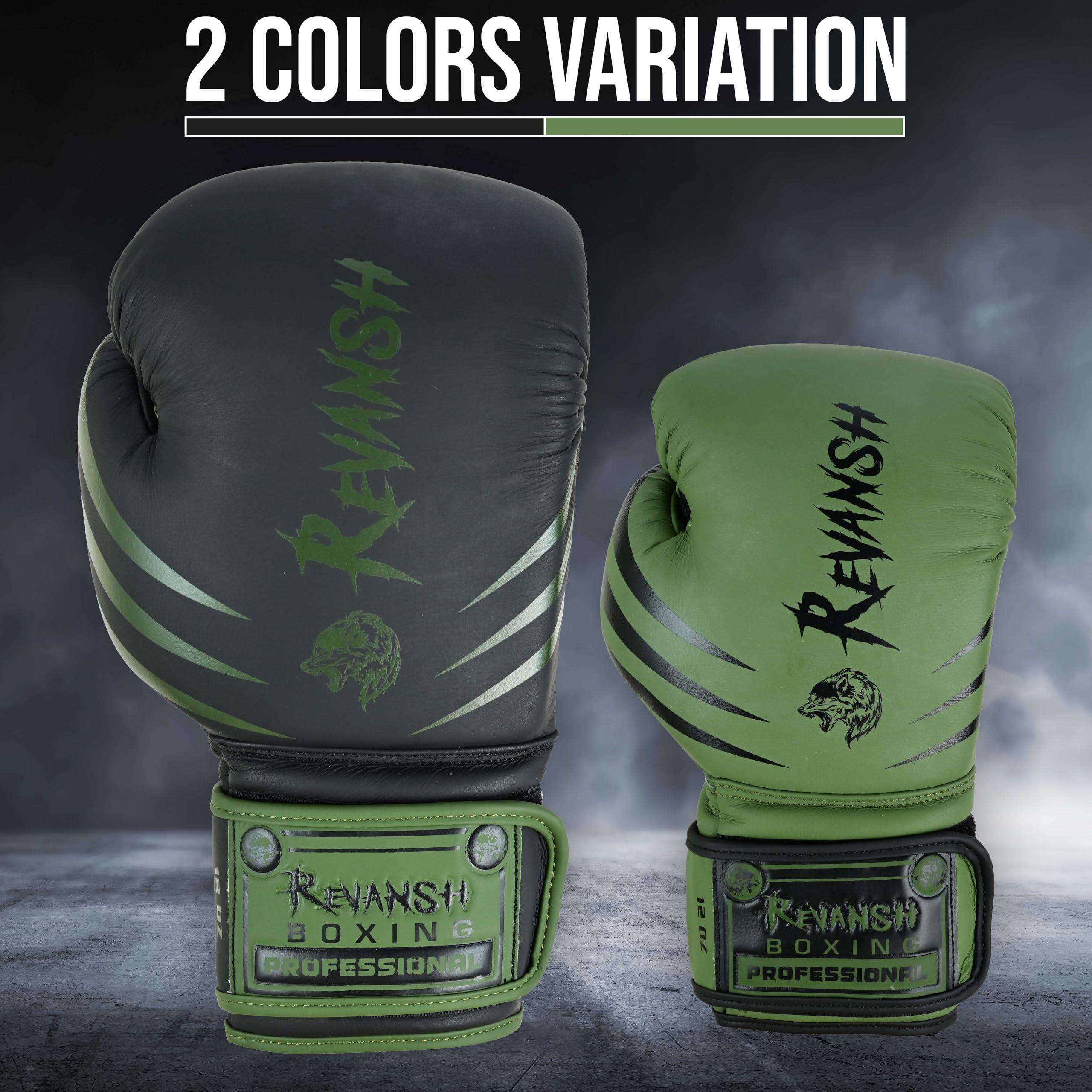 Fadi Sports Fadi Sports Revansh Boxing Gloves | Premium Matte Cowhide Leather | Pro Quality for Boxing, MMA, Muay Thai, Kickboxing, Durable, Comfortable, Protective for Training & Competition