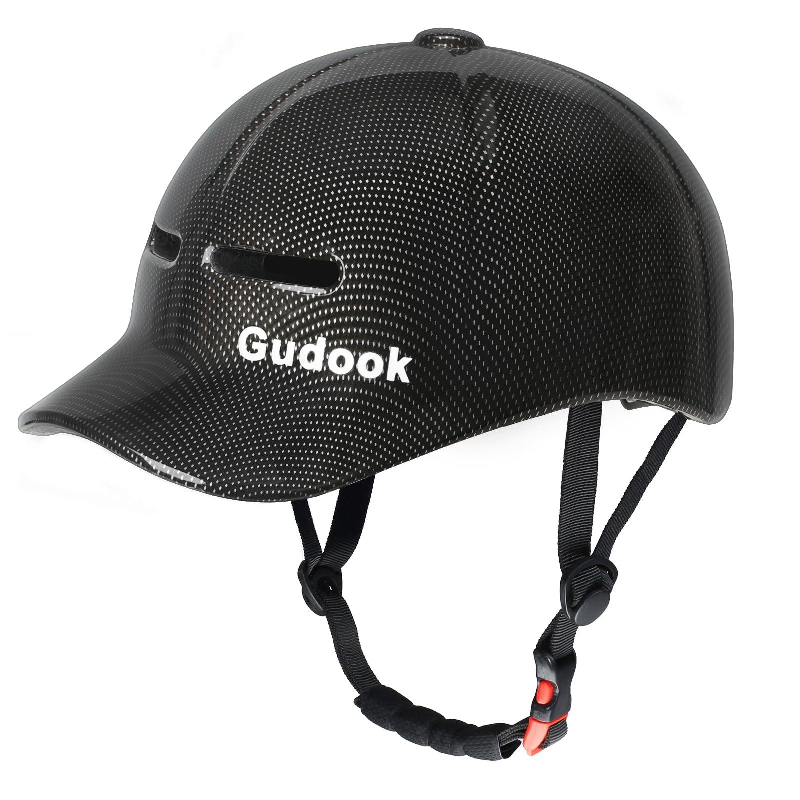 Gudook Gudook Adult Bike Helmets for Men - Women Bicycle Helmet - Certified Comfort Lightweight Adjustable Baseball Cap Style Cycling Helmet for Urban Commuter Road Biking Scooter