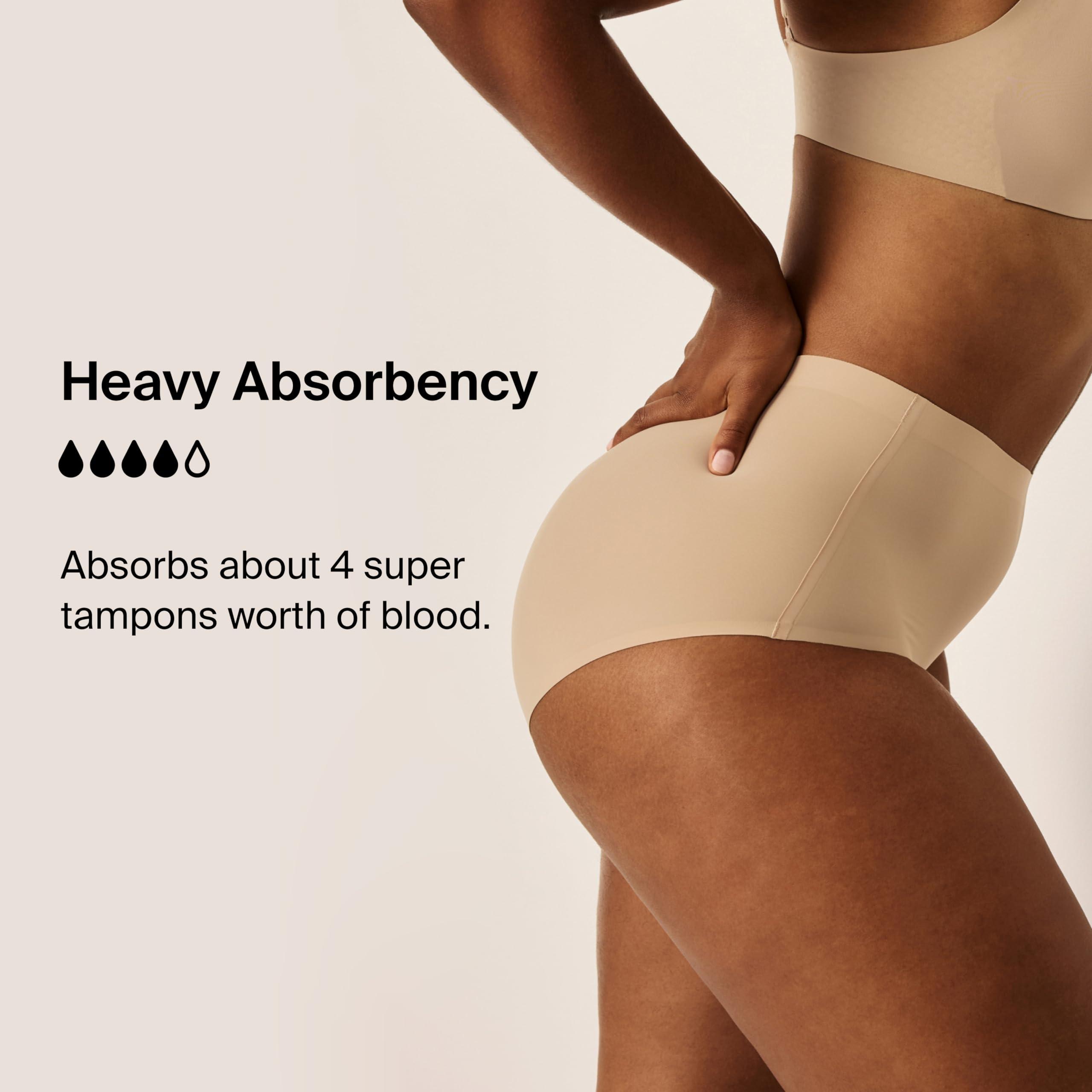 KNIX KNIX Super Leakproof High Rise Underwear - Leakproof Period Underwear for Women - Machine Washable - Reusable - Warm Sand - XX-Large (1 Pack)