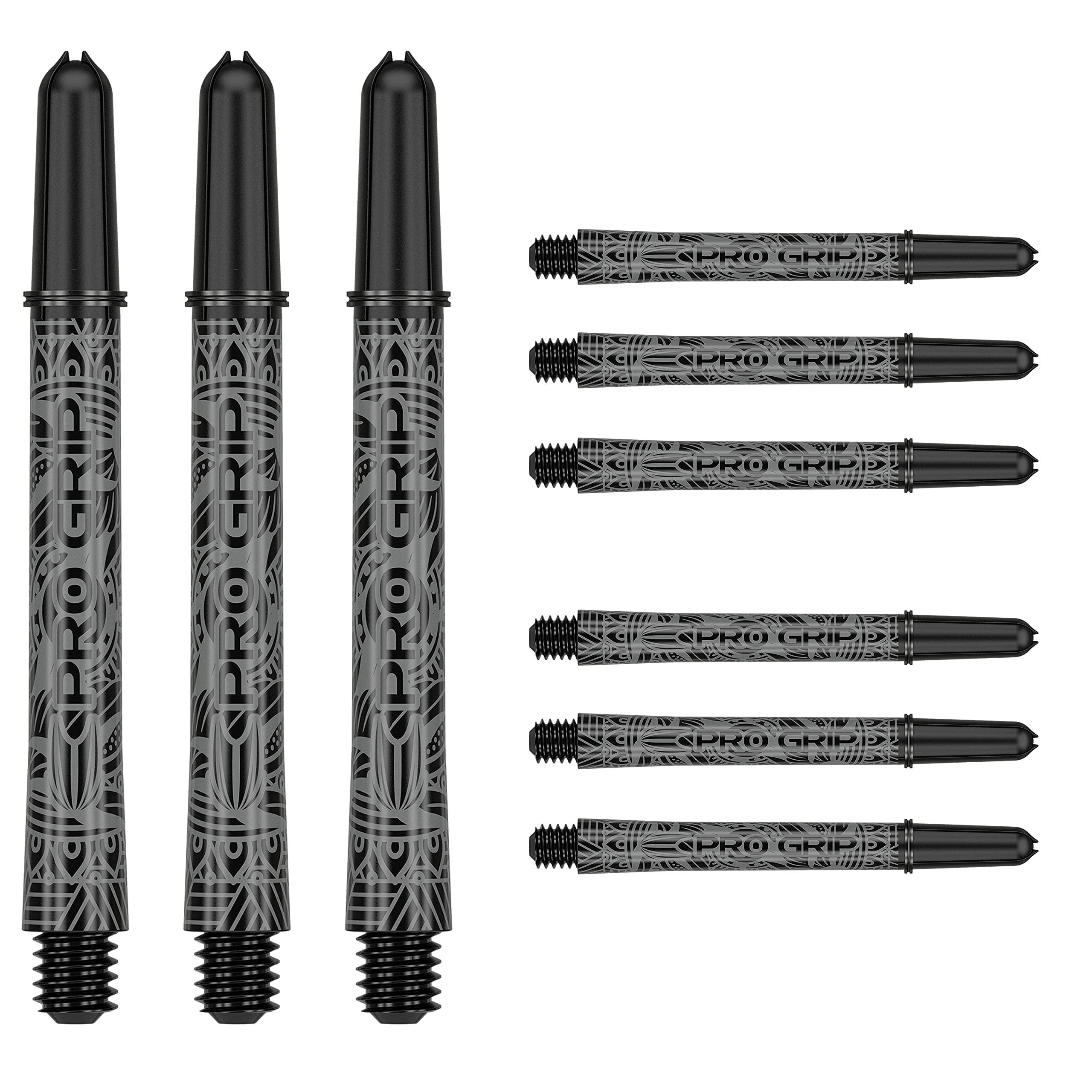 TARGET TARGET Darts 3 x Ink Design Medium Black Pro Grip Dart Shafts - 9 in Total | Professional Dart Accessories, Dart Stems