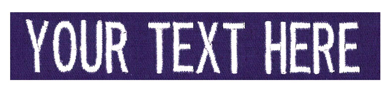 Northern Safari Custom Uniform Name Tapes Solid Colors. Purple Fabric, 4 Inch Hook Fastener (Uniform Ready Fastener)