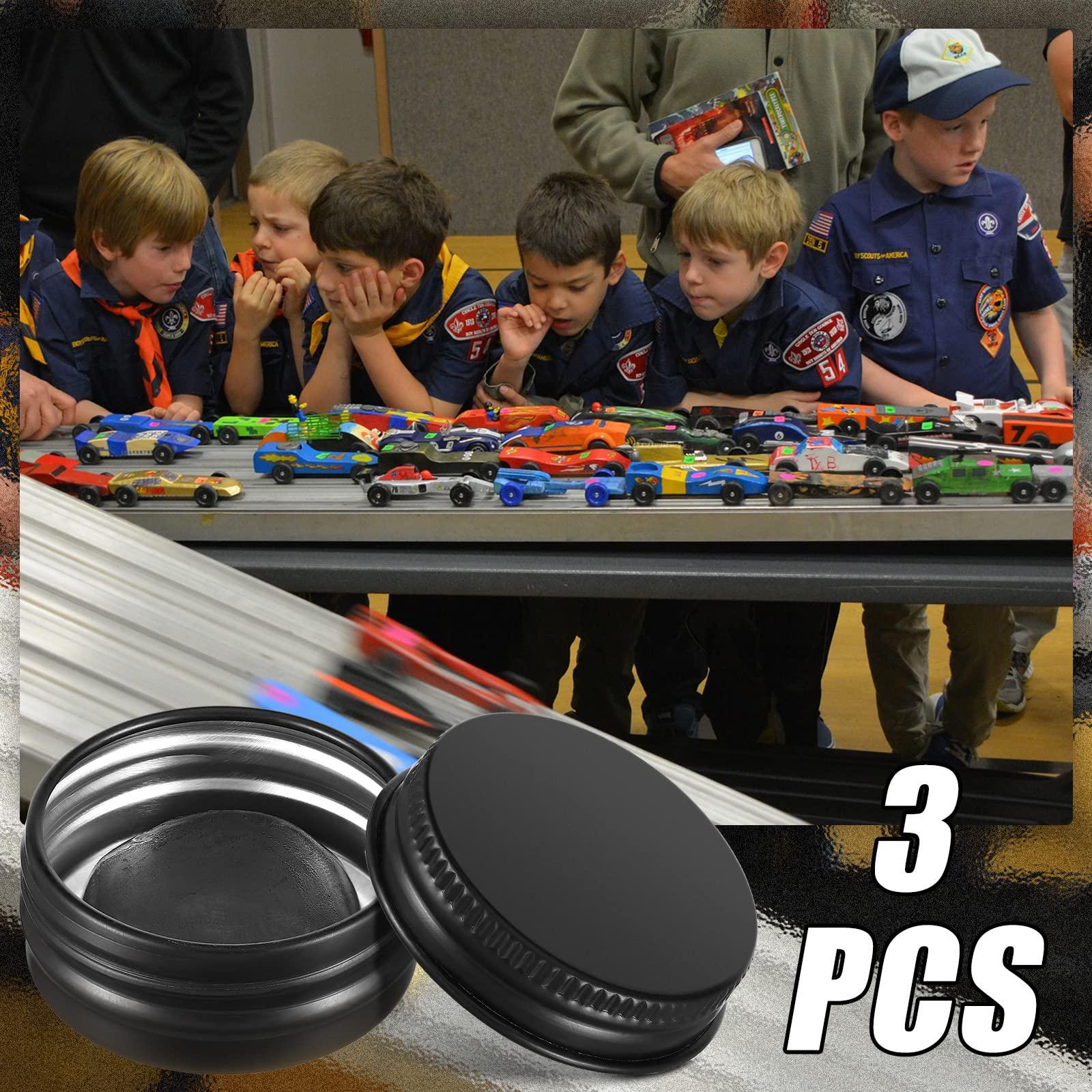 Lounsweer Lounsweer 3 Pcs 3 oz (90g) Tungsten Putty Weight Easy Attach Tungsten Putty Buffer for Easily Tune Car Weight for Fast Speed, Fly Fishing Lure Sinkers, 1 oz Each (Black)