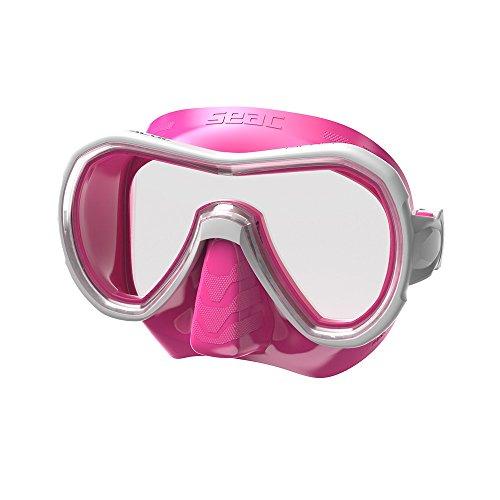 SEAC Seac Panarea Adults Soft Swimming and Snorkeling Mask, Mono Lens Siltra/PI Pink, Siltra/Pink