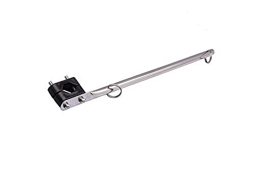 Hoffen 2 PCS Stainless Steel Rail Mount Boat Pulpit Staff, boat yacht marine flag pole(7/8\" - 1\")