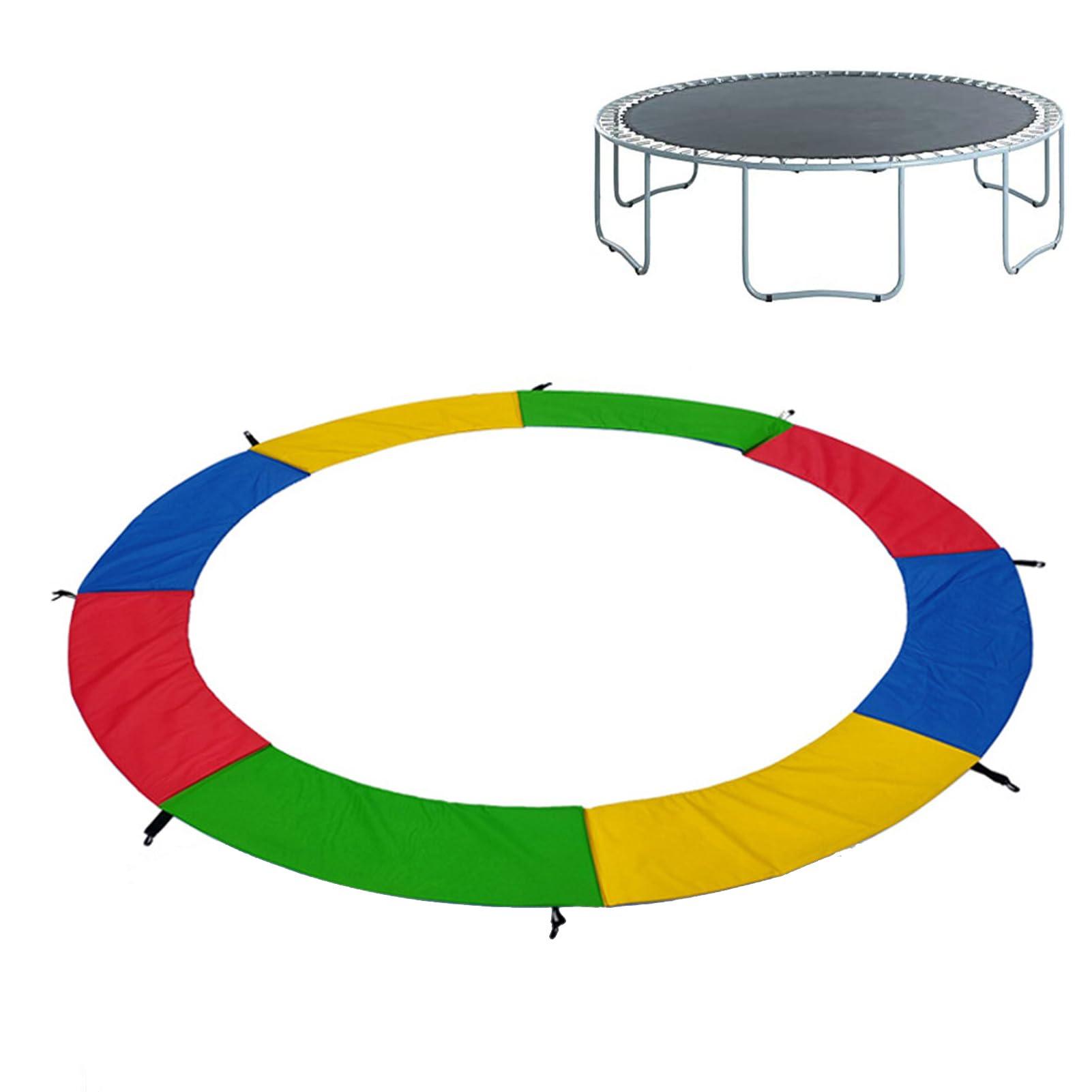 BIWKONI BIWKONI Round Trampoline Replacement Spring Cover Safety Protection Pad UV-Resistant Anti-Collision Trampoline Accessories,Multi Color,14FT