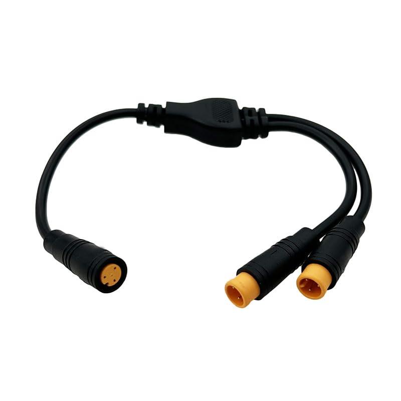 Zeatop Hendar Zeatop Hendar M8 Y Splitter E-Bike Cable M-8 1 Female to 2 Male 2 3 4 5 6 Pin Electric Bicycle Plug for Scooter Brake Signal Sensor Wire Adapter for BBS01/BBS02/BBSHD Shift Sensor Brake (3Pin), Black