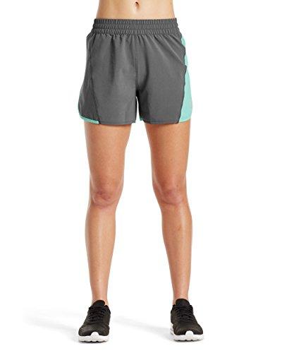 MISSION Mission Women\'s VaporActive Ion 4\" Training Shorts, Iron Gate/Pool Blue, Small