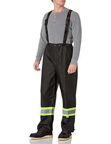 VIKING Viking Professional Journeyman 300D Trilobal Rip-Stop Fire Resistant Bib Overalls - FR Pants for Men and Women, Class 1, Black - X-Large