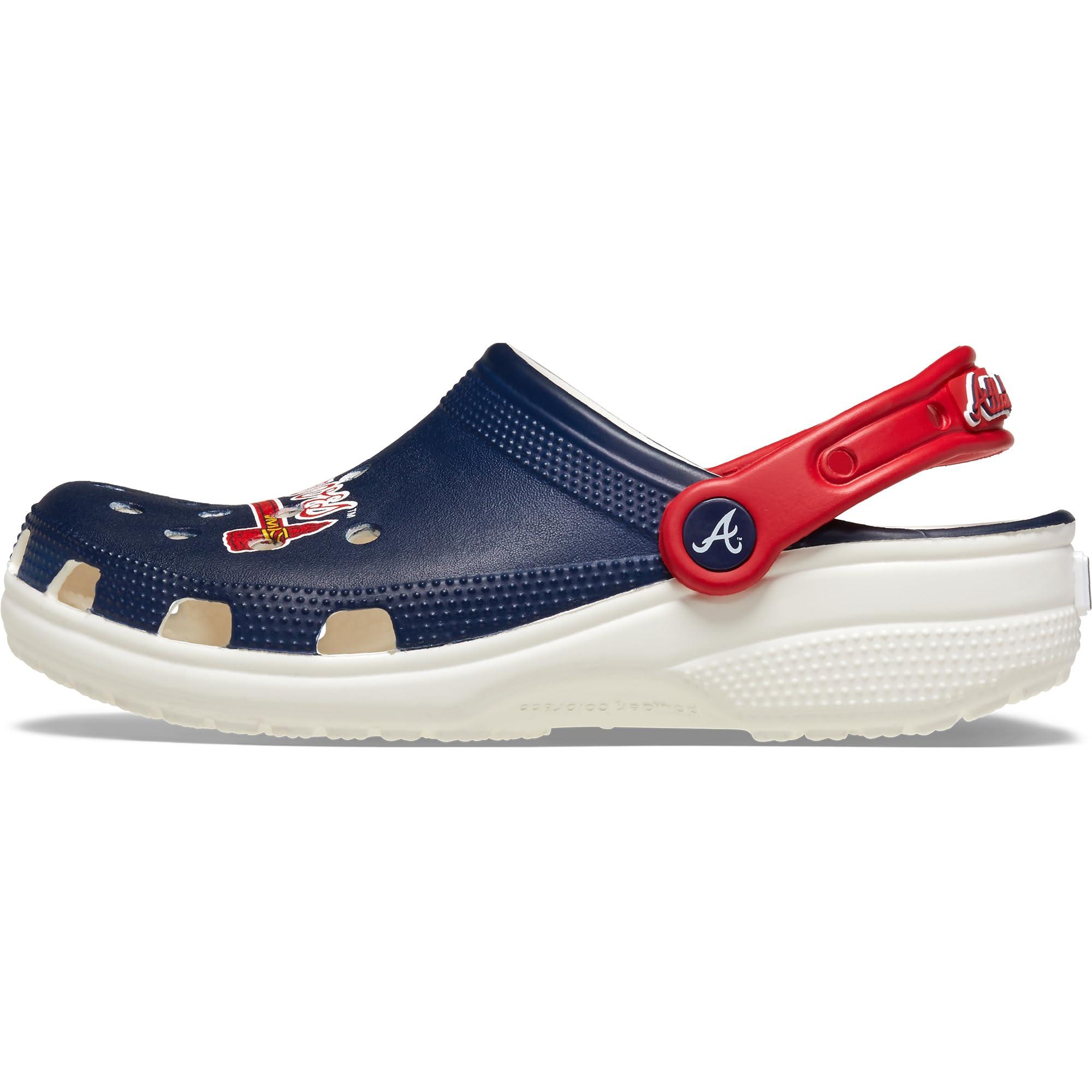 Crocs Crocs Unisex-Adult MLB Classic Clogs, Atlanta Braves, 9 Men/11 Women