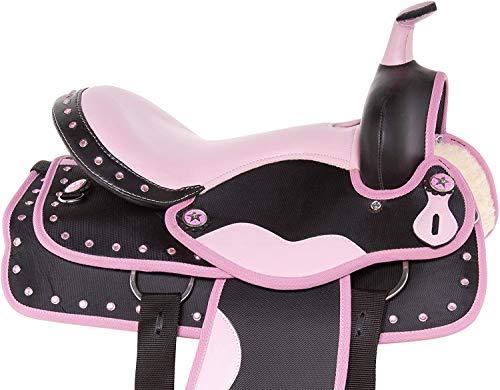 Deen, Enterprises Deen, Enterprises Youth Child Synthetic Western Pony Miniature Horse Saddle Tack Get Matching Headstall, Breast Collar & Saddle Pad Size 10\" to 12\" Inches Seat Available (11\" Inches seat)