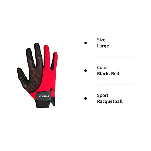 HEAD HEAD Leather Racquetball Glove - Web Extra Grip Breathable Glove for Right & Left Hand - Right, Small