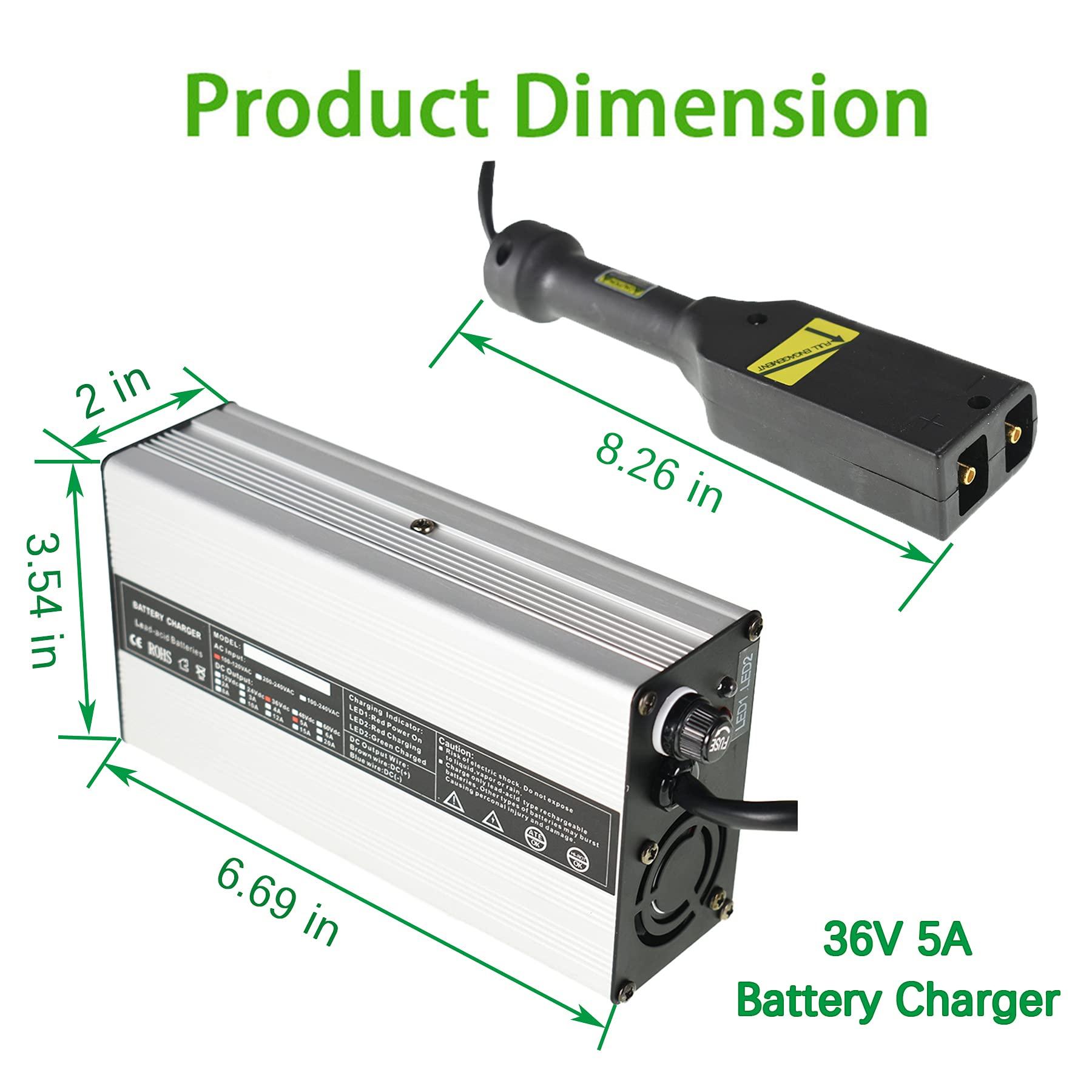 marddpair marddpair Battery Charger 36V 5AD Plug Replacement for EZGO TXT Medalist Golf Cart
