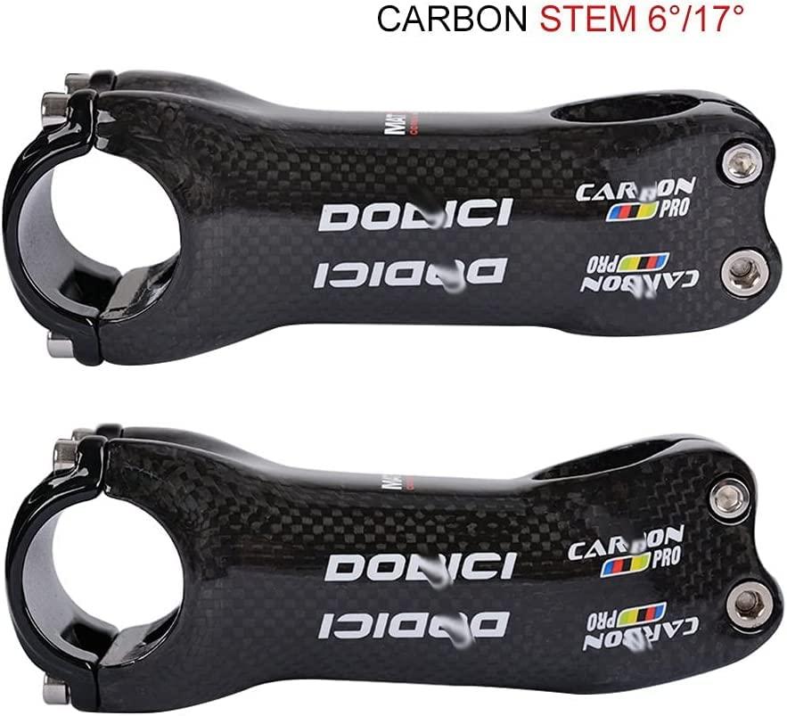 ZECHAO ZECHAO 31.8mm Carbon Stem,6/17 Degree Pro Road/MTB 3K Gloss Carbon Fiber Stems Bike Parts 70/80/90/100/110/120/130 Bicycle Stem Bike Stem (Color : Black, Size : 6 Degree 110mm)