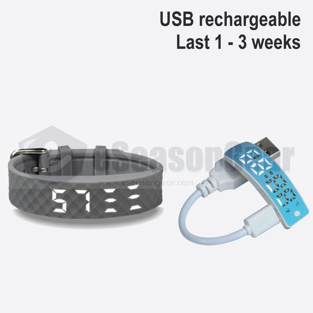 eSeasonGear eSeasongear VB80 Vibrating Alarm Watch, Silent Vibration Shake Wake ADHD Medication Reminder (Blue-Large-B2)