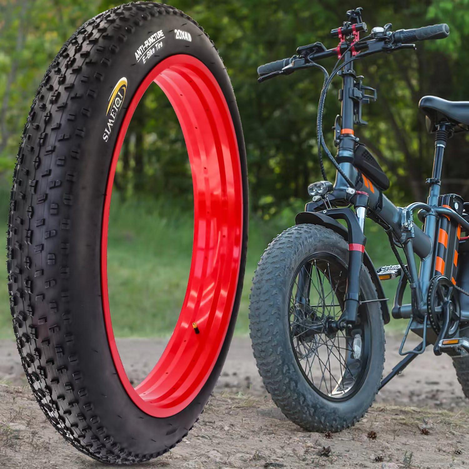 SIMEIQI SIMEIQI 20X4.0 Inch E-Bike Fat Bike Tire Electric Bike Tricycle Tyres Foldable Replacement Tire for Mountain Snow All Terrian E-Bike Urban City Street Road Bicycle