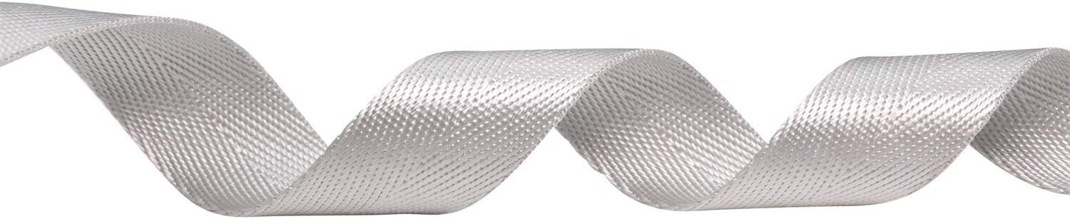 Devobunch Devobunch Nylon Webbing Straps, 1 Inch Wide Heavy Duty Nylon Strap, Durable Flat Rope Webbing, 10 and 25 Yard Roll for Backpack Strapping, Tie-Down, Dog Leash, 18 Vibrant Colors (Grey, 25 Yard)