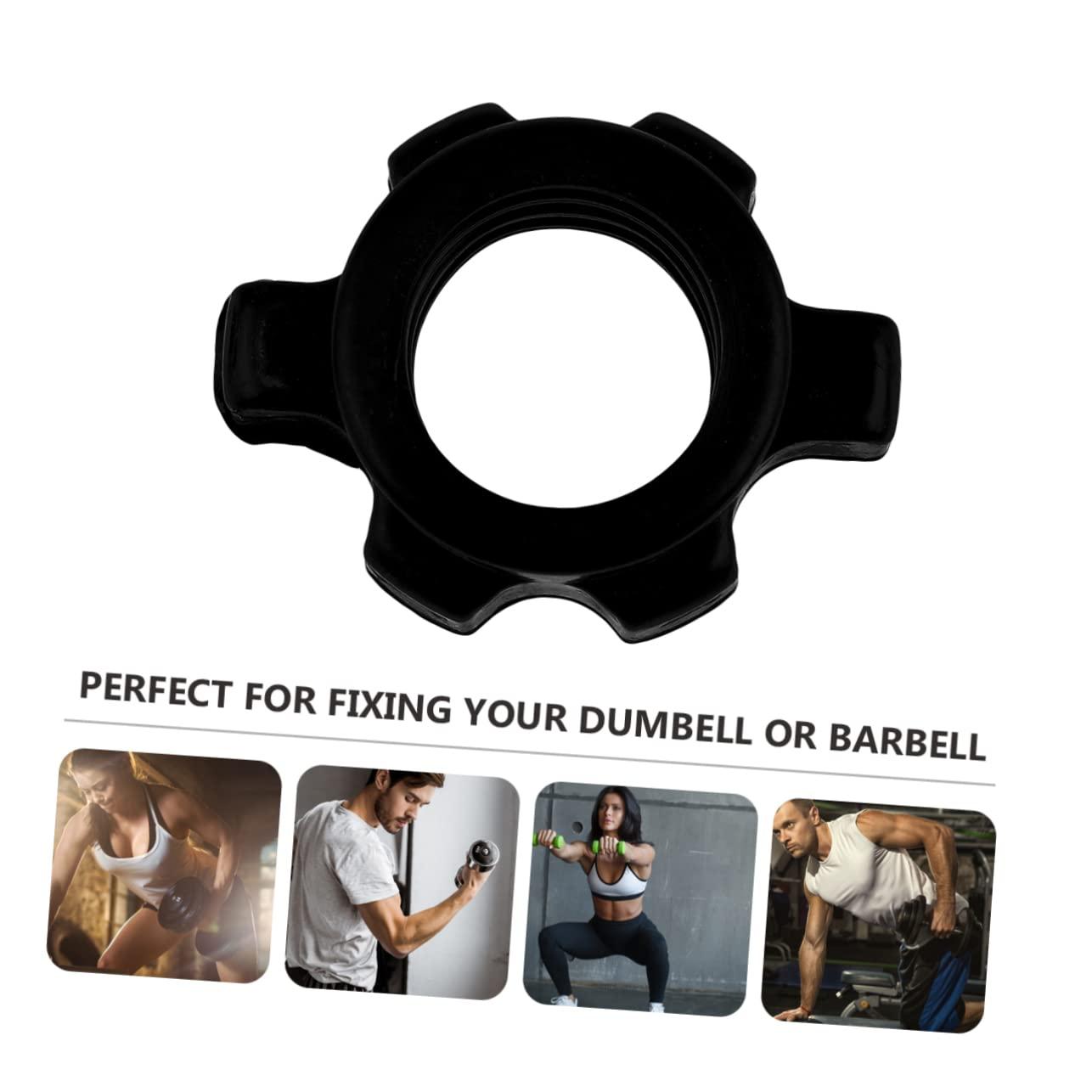 Toddmomy Toddmomy 4 Pcs fitness barbell collar dumbbel non-slip gym machines for home belt ring dumbbell bar screw Lavalier barbell hex nut cap dumbbell hexagon nut dumb bells household