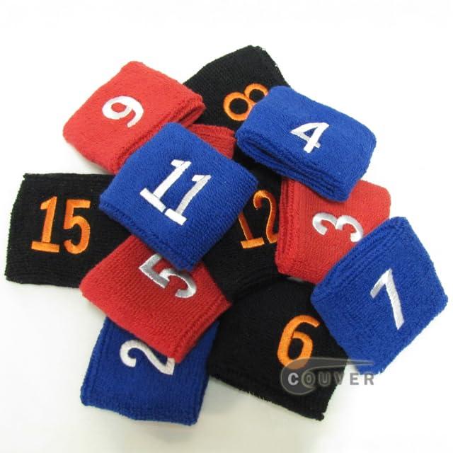 COUVER Couver Custom Sweatbands, Event Wristband Custom, Custom Number Terry Wristband