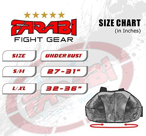 FARABI Farabi Ladies Chest Guard Chest Protector Breast Protection Boxing MMA Muay Thai Martial Art Protective Gear Chest Guard (White Black, L/XL)