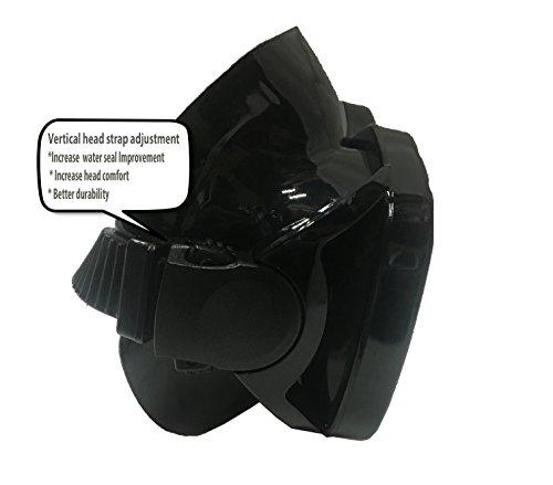 Wave Runner Wave Runner Snorkel Diving Mask with Adjustable Strap Great for Pools Beach Lake Includes Dry Valve Mask Strap Clip Flex Tube Mouthpiece and Purge Valve The Mask Includes Adjustable Strap (Black)