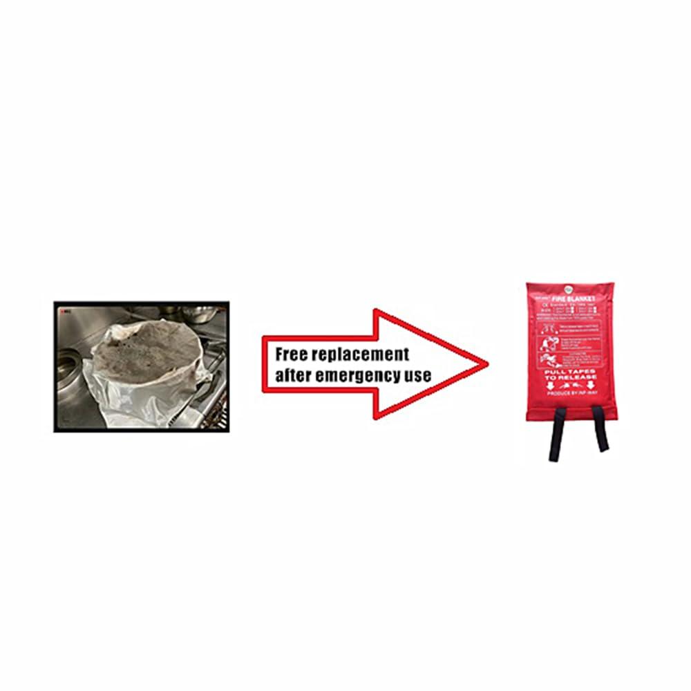 Inf-way Inf-way Emergency Fire Blanket for Home and Kitchen, 5 Size for Choice, 4 Pack Fire Blankets 3.3x3.3ft