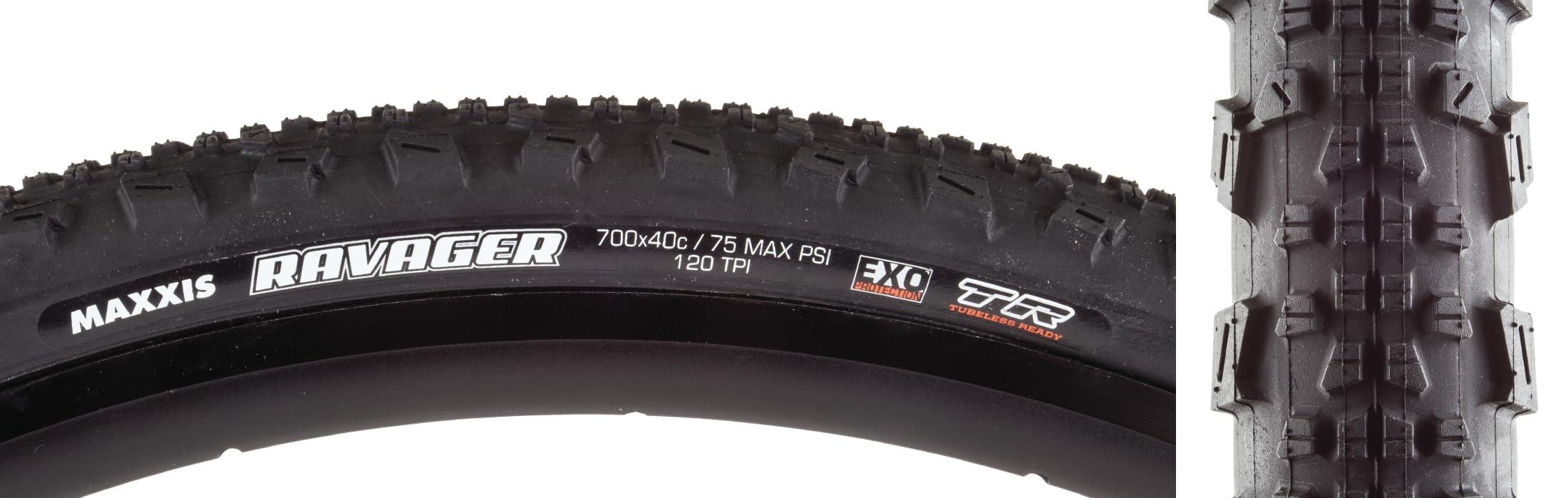 MAXXIS MAXXIS Ravager - Dual Compound - 700 - EXO, SilkShield - Tubeless | Aggressive Tread for Loose, Chunky Gravel, Size 700x40C - EXO