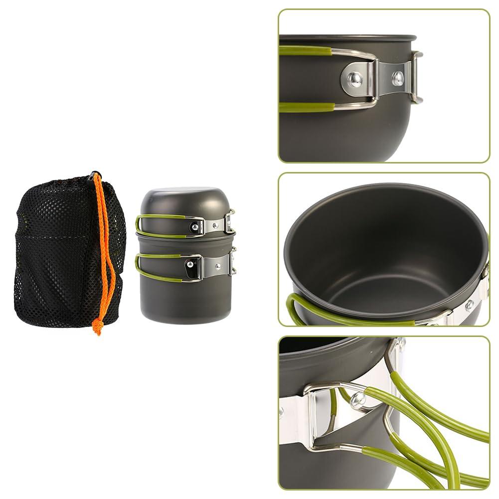 Joyzan Camping Cookware Mess Kit for Hiking Nonstick Lightweight Backpacking Cooking Set Camp Accessories Equipment Portable Camping Stove Backpack Camping Pot and Pans Set