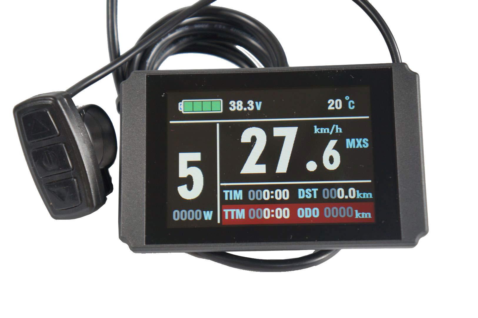 NBPOWER NBPOWER Color Display, Electric Bike Conversion Kit 52V 2000W Rear Motor Wheel Bicycle Kit with Sine Wave Controller, 7 Speed flywheel (20inch)