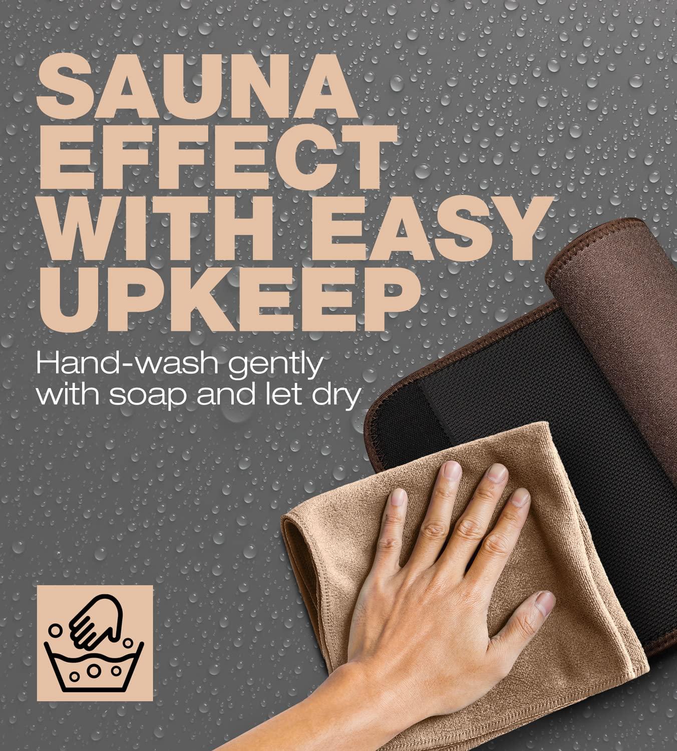 ActiveGear ActiveGear Waist Trimmer Belt Bundle for Men & Women Sweat Band Waist Trainer Belt for a Toned Look - Reinforced Trim and Double Velcro (Red & Cocoa, Large: 9 x 46)