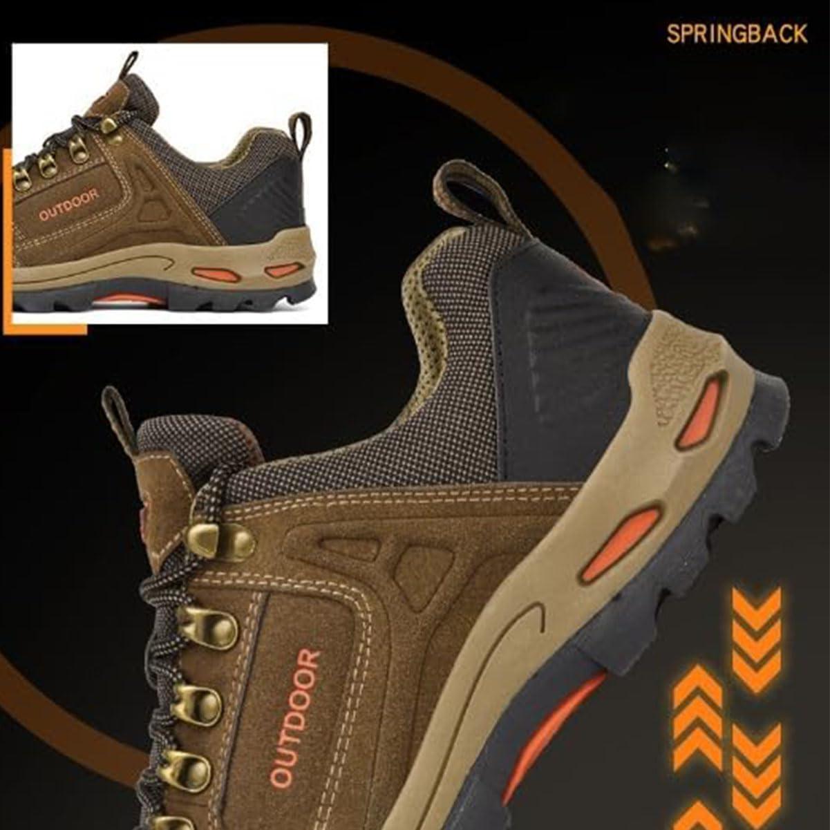 AODGHC AODGHC Duddle Orthopedic Shoes for Men, Duddle Orthopedic Genuine Leather Shoes, Men's Comfy Arch Support Waterproof Lightweight Handmade Orthopedic Walking Shoes Sneakers (Khaki,41/US8)