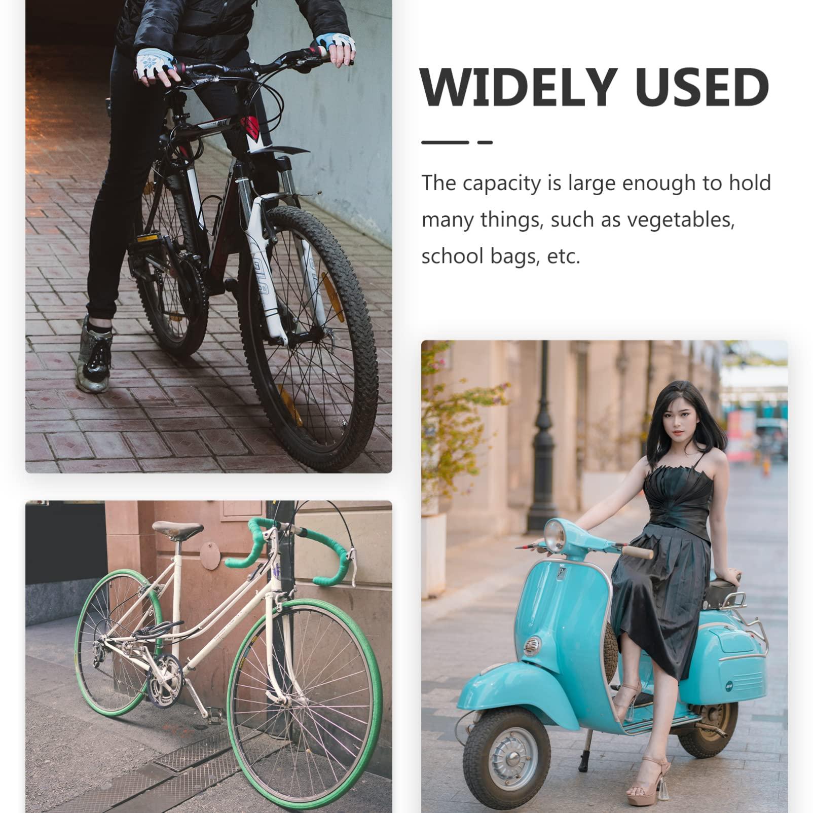BESPORTBLE BESPORTBLE Front Bike Basket Bicycle Wire Baskets Small Pet Carrier Bag Compatible with Electric Bikes Silver