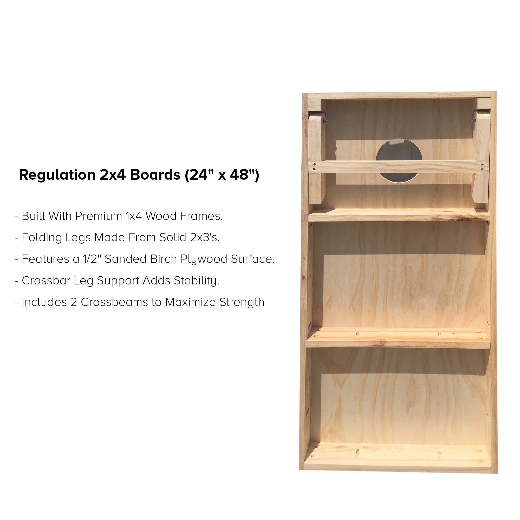 Skip's Garage Skip's Garage Israeli Flag 2x4 Cornhole Boards - Corn Filled Bags - Include Case + Hole + Edge + Score