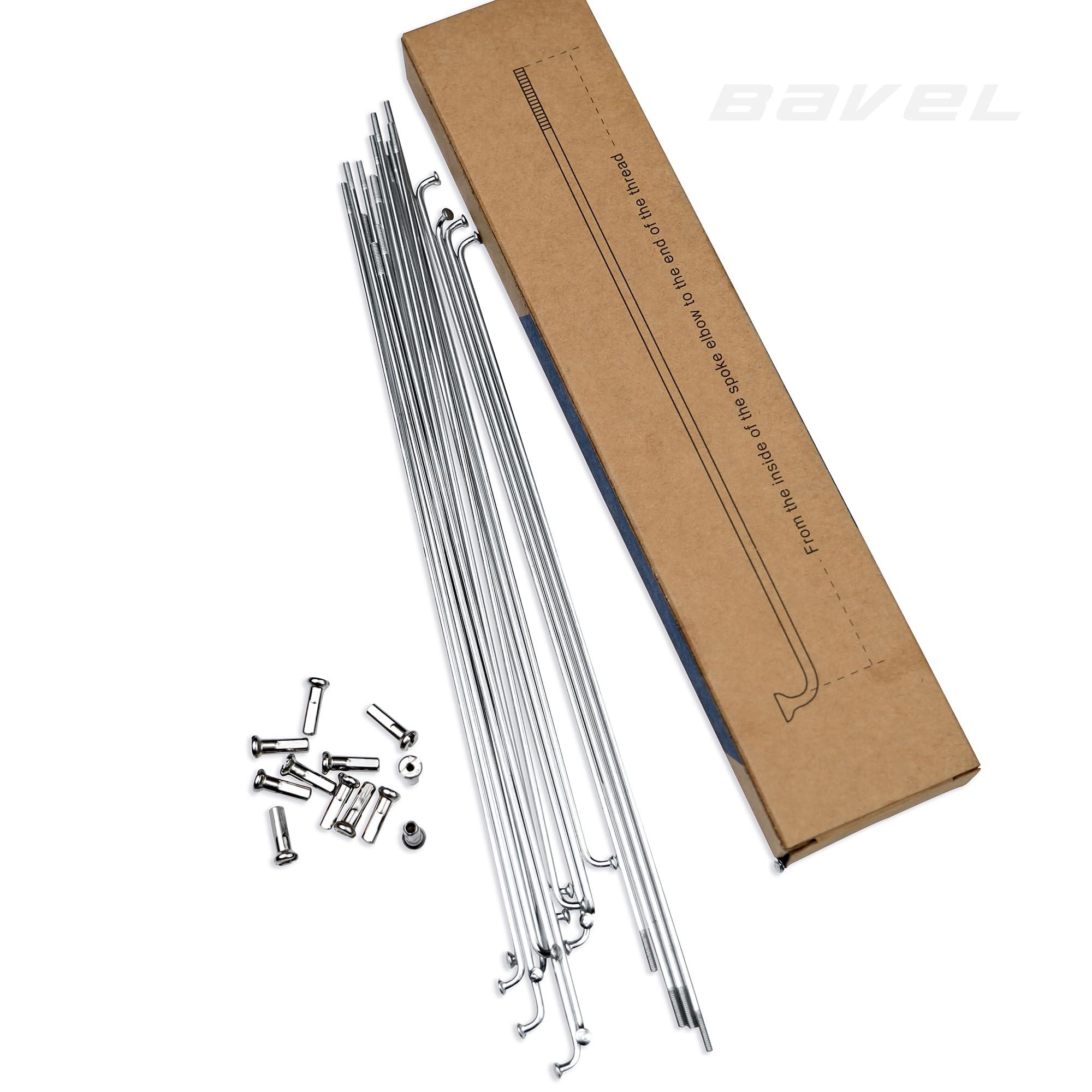 BaveL BaveL 36PCS Stainless Steel Spokes Mountain Bike Spokes MTB 91mm-210mm w/Nipples (129)