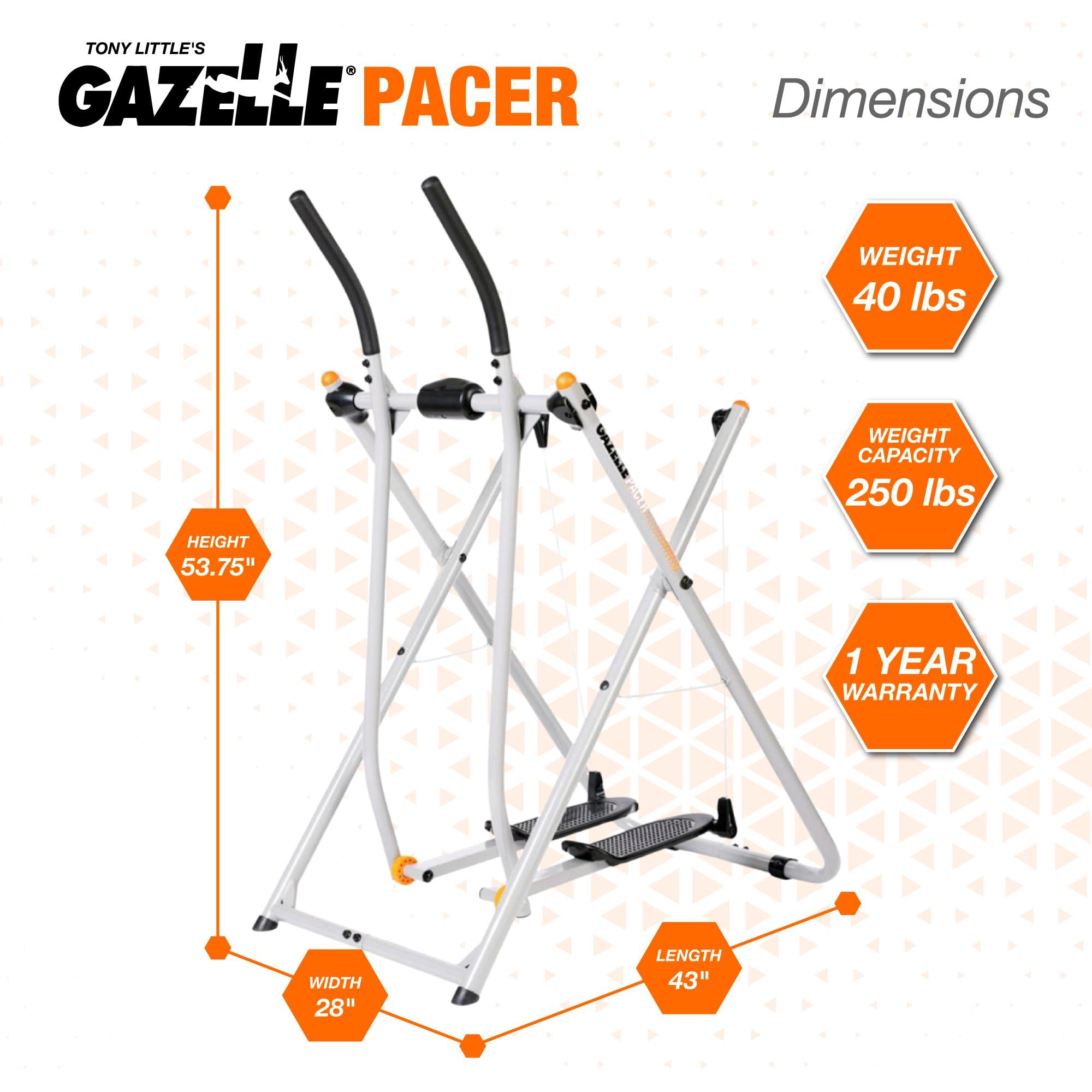 Gazelle Gazelle Glider Elliptical Hybrid Exercise Machine for Home Gym, Pacer or Sprinter Model - Low-Impact Cardio & Strength Training, Total Body Workout, Foldable Steel Frame, Fitness Tracker Computer